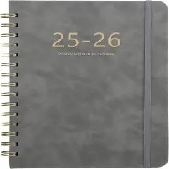 Academic Planner 2025-2026 - 6.4" x 8.5" (Gray)
