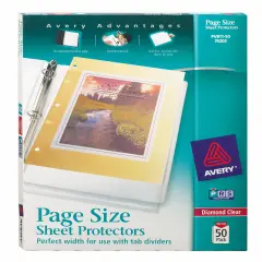 Avery Diamond Clear Page Size Sheet Protectors, Acid-Free, 50 Protectors (74203)