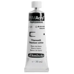 Schmincke Primacryl Professional Acrylic Paint - Titanium White, 35 ml Tube
