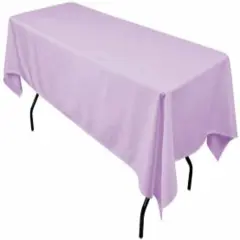 Rectangular Lavender Polyester Tablecloth 60&times;144 Inch Elegant D&eacute;cor for Weddings, Parties & Banquets