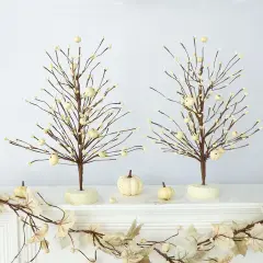 Fall Decor 2 Pack Artificial Tabletop Fall Tree