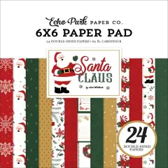 Echo Park Double-Sided Paper Pad 6"X6"-Santa Claus