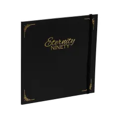 New York Central Eternity Ninety Flat Book - 8x8" Sketch Watercolor Journal - Black Soft Paperback Cover - Watercolor Sketchbook Journal w/ Elastic Band,10 Sheets 100% Cotton, 90 lb Cold-Pressed