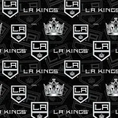 NHL Licensed Los Angeles Kings Tone on Tone 1199-KNG Cotton Fabric by the Yard