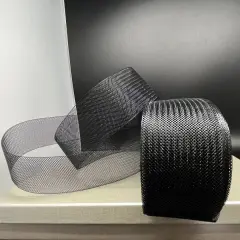 1 Yard Horsehair Braid Trim Stiff Crinoline Webbing for Dresses, Hats & Costumes 100% Nylon 2" Wide Black