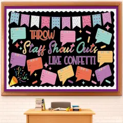 Staff Shout Out Like Confetti Bulletin Board Set Decorations