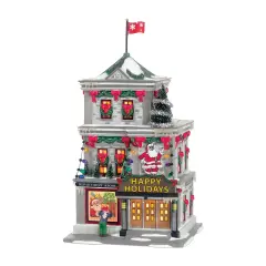 Department 56 Lighted 'Department Store' from 'A Christmas Story' Village Display Piece - 9" Gray