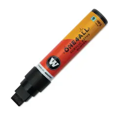 Molotow One4All Acrylic Marker - 15 mm Tip, Black Glossy, Chisel Tip