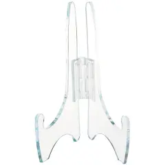 Plymor Clear Acrylic Adjustable Folding Display Easel, 5" H x 3.5" D (For 8" Plates)