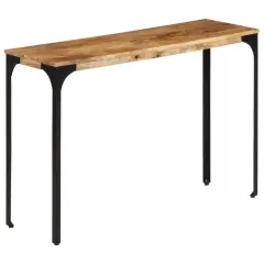 vidaXL Console Table Brown 43.3x13.8x29.9 Solid Wood Mango and Iron