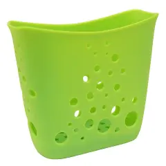 Hutzler Sponge Station Sink Caddy - Kitchen Sink Sponge Holder with Suction Cup Green