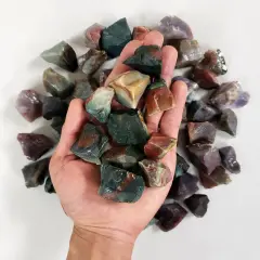Raw Bloodstone Crystals from India - Bulk Rough Stones