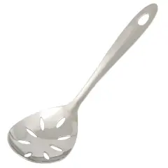 Chef Craft 9.5" Stainless Steel Slotted Serving Spoon with Sleek Mirror Finish