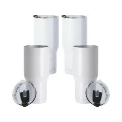 Craft Express 4 Pack 30oz Stainless Steel Sublimation Ringneck Tumblers