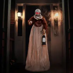 5FT Halloween Animatronics Life Size Witch Scary Prop