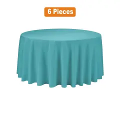 108" Round Polyester Seamless Tablecloth