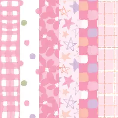 BABY GIRL PATTERN 12 X12 SCRAPBOOK PAPER SET