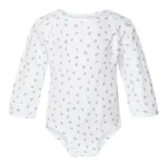 Rabbit Skins&reg; Infant Fine Jersey Long Sleeve Bodysuit White Spotm
