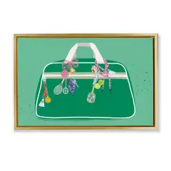 Stupell Industries Sporty Embellished Handbag Floating Frame By Nancy McKenzie