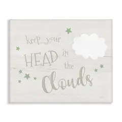 Stupell Industries Head in Clouds Phrase Canvas Wall Art Design by Natalie Carpentieri