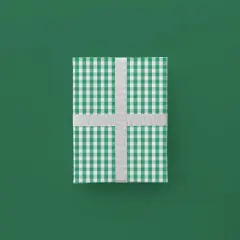 Green Vintage Gingham Gift Wrap