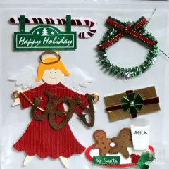 Designer Christmas Angel Dimensional Stickers