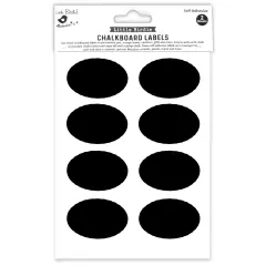 Little Birdie Chalkboard Labels Sticker Sheet-Oval