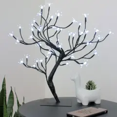 Perfect Holiday 2ft Table Top Cherry Blossom Tree Light - White