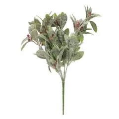 Flocked Sparkle Mistletoe Bush