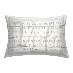 Stupell Industries La Vida es Corta Outdoor Printed Pillow