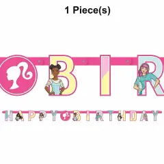Barbie & Friends Party Happy Birthday Jointed Banner
