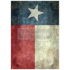 Prima Re-Design A1 Decoupage Fiber-Texas Flag