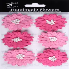 Little Birdie Astra Paper Flowers 6/Pkg-Precious Pink