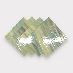 Black Oyster Pearl Prisma COE 96 Fusible Glass Sheets / Mosaic Squares - 4 Pack