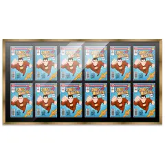 Comic Book Display Frame for Current Era Comic Published After 1985 - Bronze Wood Comic Frame With Black Mat for 6.875x10.5 Comic, 18 Frame Sizes