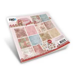 Find It Trading Yvonne Creations Paper Pack 8"X8" 18/Pkg-Design, Rose Decorations
