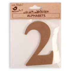 Little Birdie MDF Number 4" 1/Pkg-2