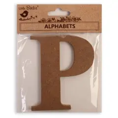 Little Birdie MDF Alphabets Upper Case 4" 1/Pkg-P