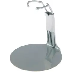 Plymor DSP-20S Silver Adjustable Action Figure Stand, fits 3.75 and 4 inch Action Figures, Waist is 0.75" - 1" wide, 2.5" -3" around