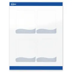 Avery Printable Rectangle Labels with Sure Feed Technology, Pre-Printed Colorful Design, Glossy White, 4" x 3-1/3", Laser & Inkjet Compatible, 40 Total