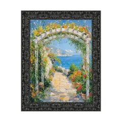 Piano Black Glossy Ornate Picture Frame 40x40 frame