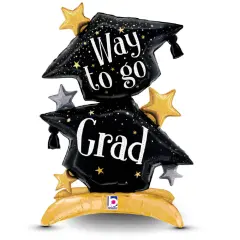 Betallic 29 Inch Standups Way To Go Grad Cap Foil Mylar Balloon Graduation Party Decor