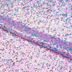 1 Yard 54/56" Too Fun Mesh Sequin Fabric 320 gsm Orchid