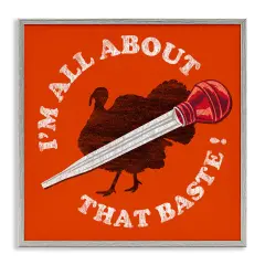 All About That Baste Framed Giclee Art Gray