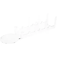 Plymor Clear Acrylic 5 Piece Place Setting Display Holder Stand, 3.375" H x 4" W x 14.25" D