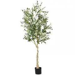 Artificial Olive Tree 6' Tall Faux Olive Plants for Indoor and Outdoor