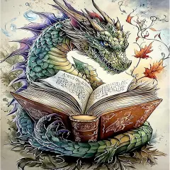 Dragon Diamond Painting Kits for Adults, 5D Animal Diamond Painting Book Diamond Art Kits for Beginners, Full Drill Diamond Art Diamond Gem Diamond Painting Kits for Home Wall Decor 12x16Inch