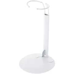 Plymor DSP-60W White Adjustable Doll Stand, fits 10, 11, 12, 13, and 14 inch Dolls or Action Figures, Waist is 2" - 2.5" wide, 5.5" - 7" around