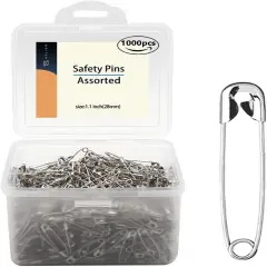 1000 Pieces - 1.1 Inch Clips Tool Kit - Assorted Decorative Pins