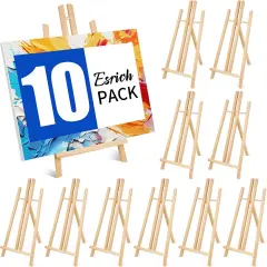 10pcs 17 Inch Tabletop Easels,Wood Easel for Painting